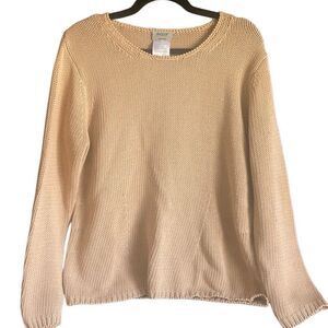 Basler Jeans Heavy Knit Yellow Pullover Knit Sweater. Size Medium